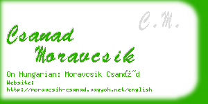 csanad moravcsik business card